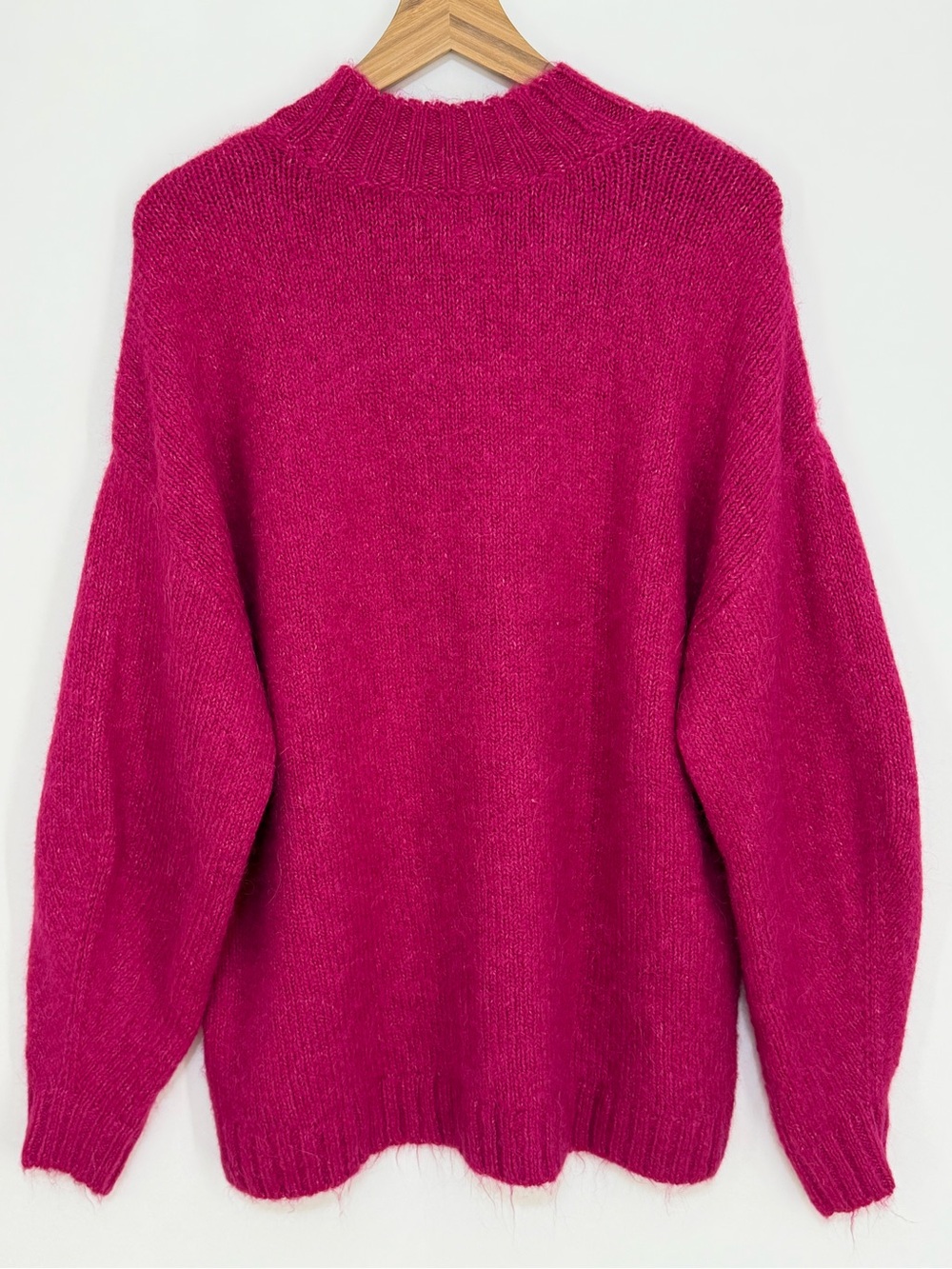Pistola Women's Carlen Mock Neck Sweater Fuschia Size Medium - Picture 2 of 10